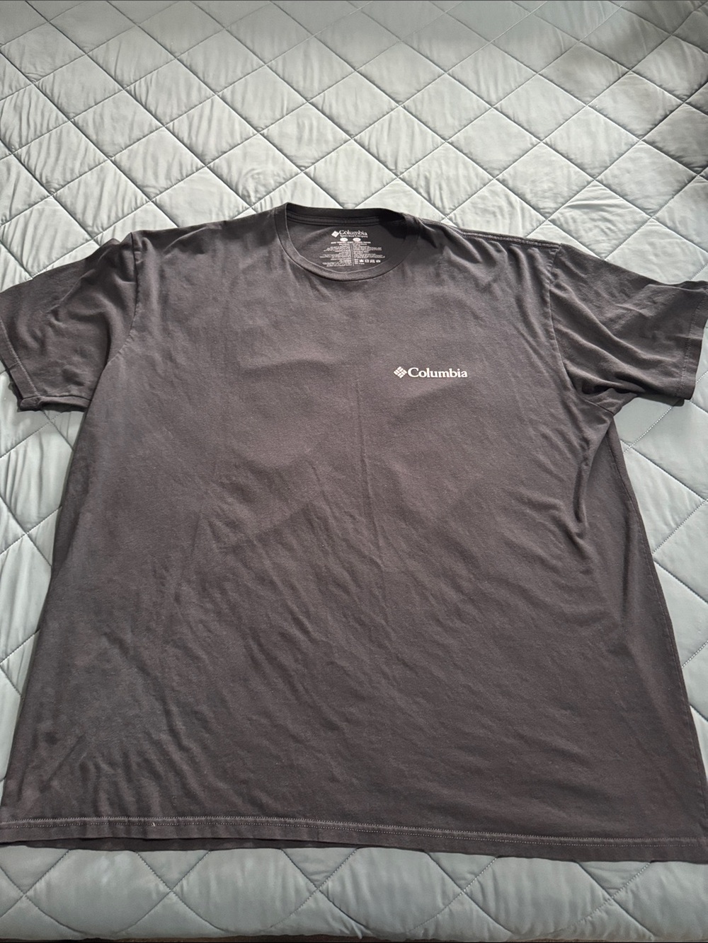 Columbia Men’s Short Sleeve T-Shirt — Black with White Logo